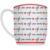 Caneca De Porcelana Allmix Estampa Urban Love 360 ML Cafe Com Amor Branca