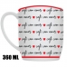 Caneca De Porcelana Allmix Estampa Urban Love 360 ML Cafe Com Amor Branca