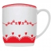 Caneca De Porcelana Allmix Estampa Urban Love 360 ML Cafe Com Amor Vermelha