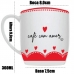 Caneca De Porcelana Allmix Estampa Urban Love 360 ML Cafe Com Amor Vermelha