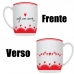 Caneca De Porcelana Allmix Estampa Urban Love 360 ML Cafe Com Amor Vermelha