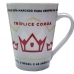 Caneca De Porcelana Allmix Flamengo Tríplice Coroa 290 ML Oficial Licenciada Branca