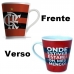 Caneca De Porcelana Allmix Flamengo Onde Estiver Estarei Oh Mengo 290 ML Oficial Licenciada Branca