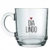 Caneca De Vidro Allmix Aspen Love 300 ML Dia Lindo Incolor