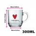 Caneca De Vidro Allmix Aspen Love 300 ML Dia Lindo Incolor