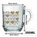 Caneca De Vidro Allmix Aspen Love Gold 300 ML Cora&ccedil;&atilde;o Dourado Incolor