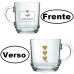 Caneca De Vidro Allmix Aspen Love Gold 300 ML Cafe com Amor Incolor