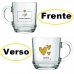 Caneca De Vidro Allmix Aspen Love Gold 300 ML Vai Da Tudo Certo Incolor