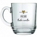 Caneca De Vidro Allmix Aspen Love Gold 300 ML Vai Da Tudo Certo Incolor
