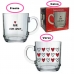 Caneca De Vidro Allmix Aspen Love 300 ML Feito Com Amor Incolor