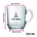 Caneca De Vidro Allmix Aspen Love 300 ML Feito Com Amor Incolor