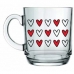 Caneca De Vidro Allmix Aspen Love 300 ML Feito Com Amor Incolor