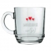 Caneca De Vidro Allmix Aspen Love 300 ML Uma Xicara de Cafe Incolor