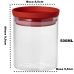 Pote Borosilicato Allmix Vidro com Tampa Redondo 500ML Vermelho
