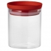 Pote Borosilicato Allmix Vidro com Tampa Redondo 500ML Vermelho