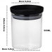 Pote Borosilicato Allmix Vidro com Tampa Redondo 500ML Preto