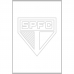 Toalha Social Academia e Mão Buettner Jacquard Veludo Futebol Sao Paulo 33cmx50cm Branco