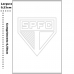 Toalha Social Academia e Mão Buettner Jacquard Veludo Futebol Sao Paulo 33cmx50cm Branco