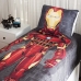 Colcha Solteiro Portallar Fun Flanela + Fronha Localizada Marvel Iron Man Cinza