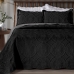 Kit Colcha Buettner Casal Matelass&ecirc; Sem Costura Metr&oacute;pole Astre 3 Pe&ccedil;as Preto