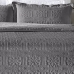 Kit Colcha Buettner Solteiro Matelassê Sem Costura Metrópole Nantes 2 Peças Cinza