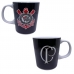 Caneca Porcelana Premium BrasFoot Corinthians 280 ML Licenciada Branco