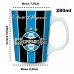 Caneca Porcelana Premium BrasFoot Grêmio 280 ML Licenciada Branco