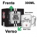 Caneca Porcelana Premium BrasFoot Corinthians Louco Por Tí 300 ML Urban Licenciada Branco