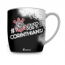 Caneca Porcelana Premium BrasFoot # Louco Por Tí Corinthians 300 ML Urban Licenciada Branco
