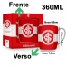 Caneca Porcelana Premium BrasFoot Internacional 360 ML Urban Licenciada Branco