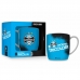 Caneca Porcelana Premium BrasFoot Gr&ecirc;mio 04 #Imortal Tricolor 300 ML Urban Licenciada Branco