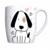 Caneca Porcelana BrasFoot Mae de Dog 300 ML Urban Branco