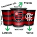Balde de Pipoca Brasfoot Plástico Flamengo 2,5 Litros Oficial Branco