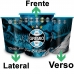 Balde de Pipoca Brasfoot Pl&aacute;stico Gremio 2,5 Litros Oficial Branco