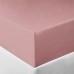 Lençol Tecebem Solteiro King Malha C/ Elástico Liso 100mx203mx40cm Rose