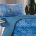 Edredom Portallar Solteiro Malha Disney Frozen Azul 150mx220m Azul Pl&aacute;cido 
