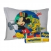 Jogo de Cama Portallar Solteiro Malha Misto Mickey GO 2 Pçs Azul