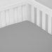 Lençol Tecebem Mini-Cama(Montessoriana) Malha Liso 100% Algodão 70cmx150mx15cm Cinza