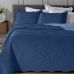 Kit Colcha Buettner Casal Matelass&ecirc; Sem Costura Metr&oacute;pole Turim 3 Pe&ccedil;as Azul