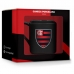 Caneca Porcelana Quadrada BrasFoot Flamengo 220 ML Licenciada Preto