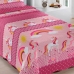 Cobre Leito Buettner Solteiro Renove Juvenil Love Unicórnio 02 Peças Rosa
