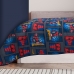 Edredom Portallar Solteiro Malha Misto Marvel Spider Bloco150mx220m Azul