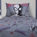 Jogo de Cama Portallar Solteiro Malha Mista Marvel Spider Gray Style 02 P&ccedil;s Cinza