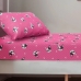 Jogo de Cama Solteiro Portallar Malha Misto Estampado Bulldog Frances 2 P&ccedil;s com Elastico Pink