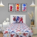 Jogo de Cama Portallar Solteiro Malha Mista Joy Disney Marvel Assemble Avengers Shield 02 P&ccedil;s Cinza