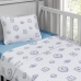 Jogo de Cama Tecebem Malha 100% Algod&atilde;o Mini Cama(Montessoriana)George 3 Pe&ccedil;as Azul