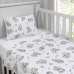 Jogo de Cama Tecebem Baby Malha 100% Algodao Estampado Yan 3 Peças Branco