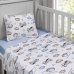 Jogo de Cama Tecebem Baby Malha 100% Algodão Estampado Kim 3 Peças Azul
