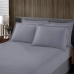 Jogo de Cama Buettner King Malha 100% Algodao Liso 3 Peças Image Cinza
