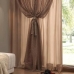 Cortina Interlar de Renda Classica para Sala/Quarto Com Forro 3,00m x 1,80m Pantalla Desert